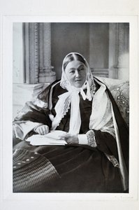 Florence Nightingale, egy kanapén ülve a Claydon House kék szobájában, 1891 alkotó: English Photographer